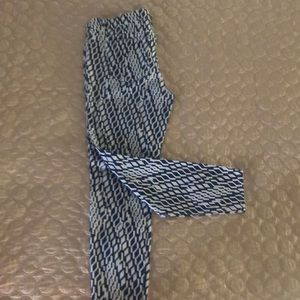 Blue and White pattered pants
